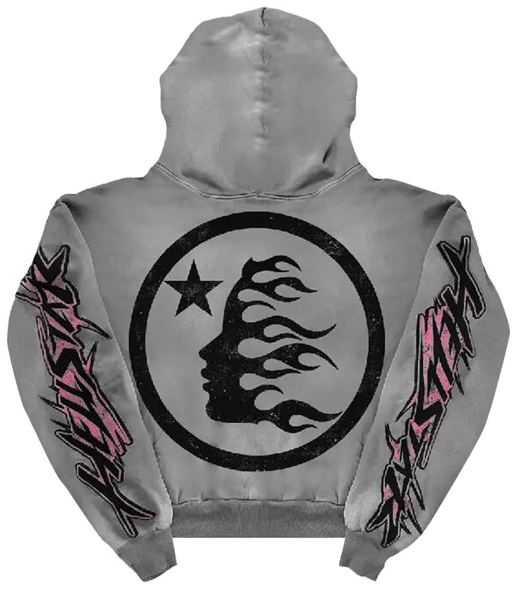 Hellstar Future Flame Hoodie Grey - side view - District 97 Clothing streetwear