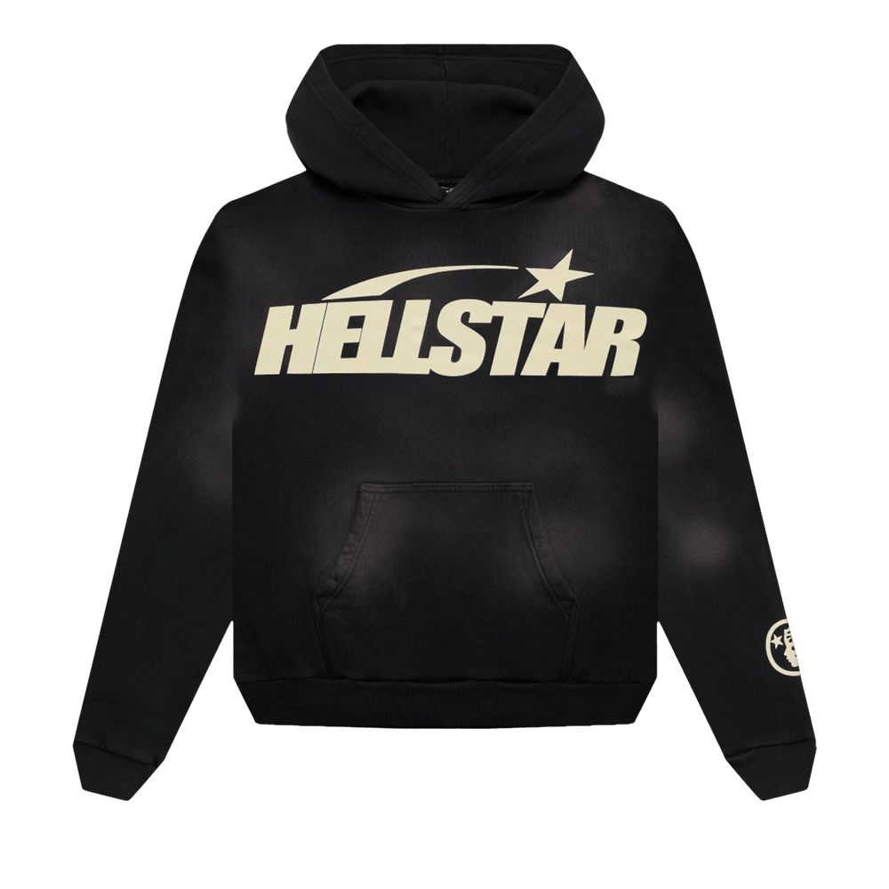 Hellstar Greatest Hits Smoke Uniform Hoodie Black - front view - District 97 Clothing streetwear