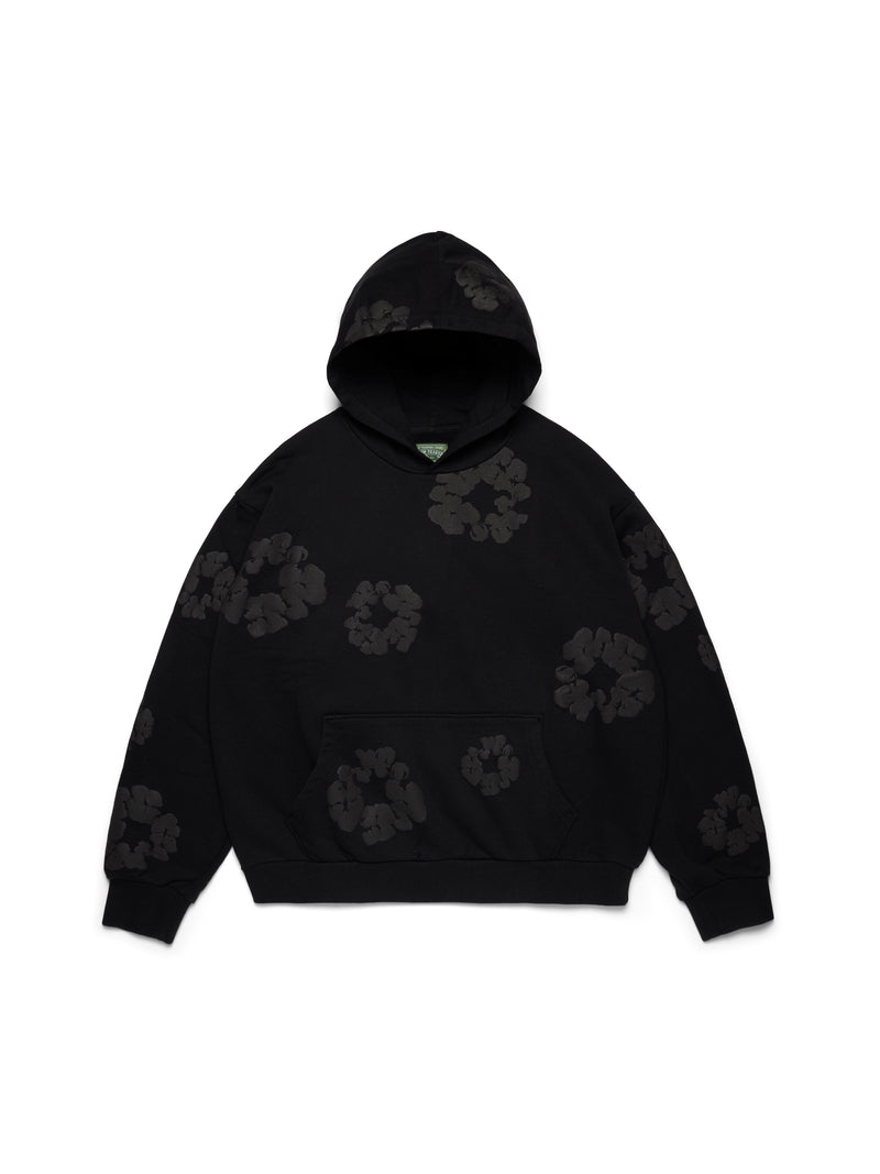 Denim Tears Mono Wreath Hoodie Black - front view - District 97 Clothing streetwear