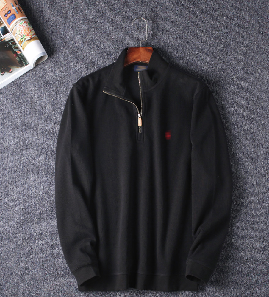 Classy Quarter Zip Sweatshirt - front view - District 97 Clothing streetwear