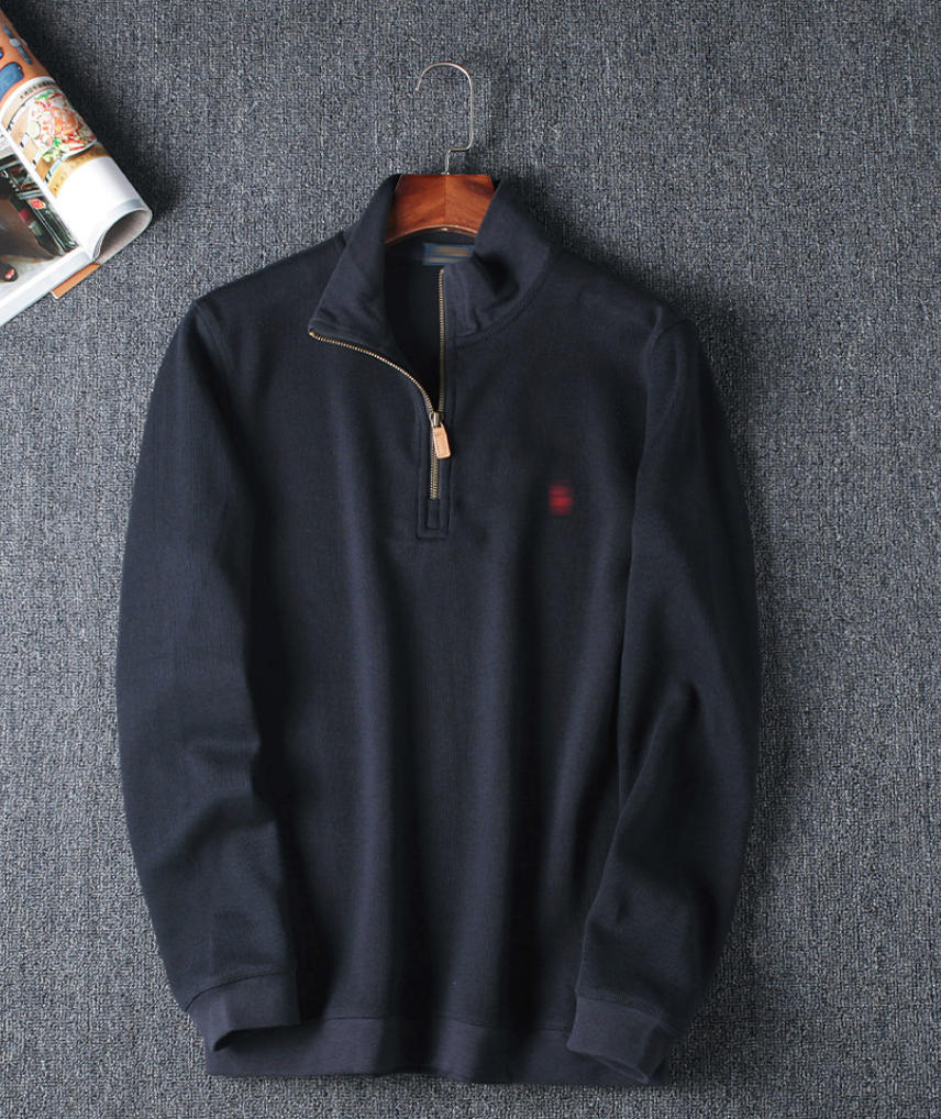 Classy Quarter Zip Sweatshirt - detail close-up - District 97 Clothing streetwear