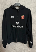 Embroidered Zip Up Hoodie - front view - District 97 Clothing streetwear