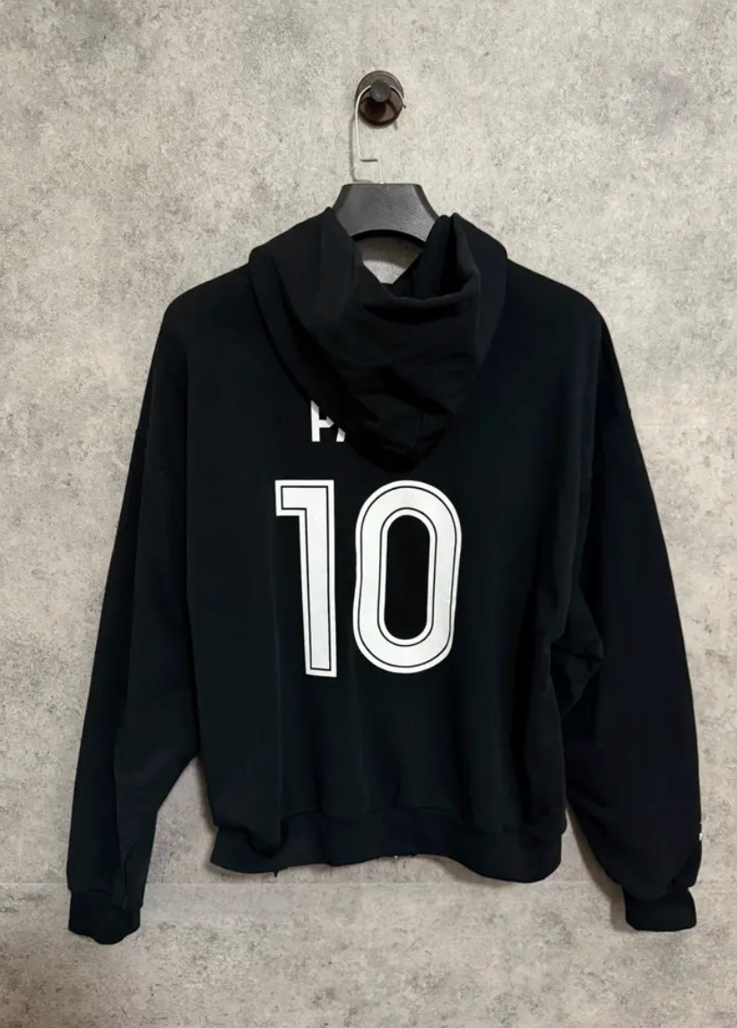 Embroidered Zip Up Hoodie - back view - District 97 Clothing streetwear