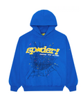Sp5der Hoodie TC Blue - front view - District 97 Clothing streetwear