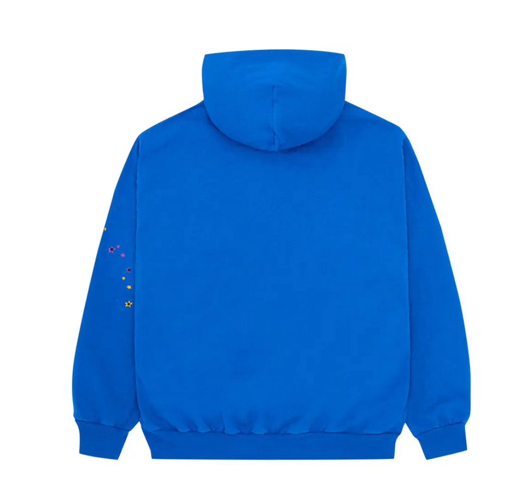 Sp5der Hoodie TC Blue - side view - District 97 Clothing streetwear