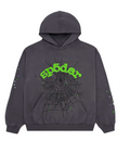 Sp5der Wait Web Hoodie Slate Grey - front view - District 97 Clothing streetwear