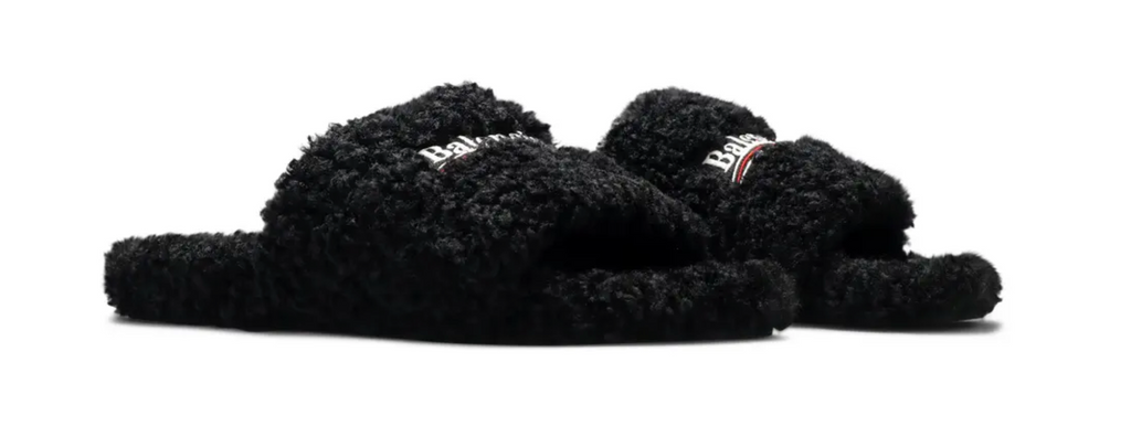 Balenciaga Furry Slides - front view - District 97 Clothing streetwear