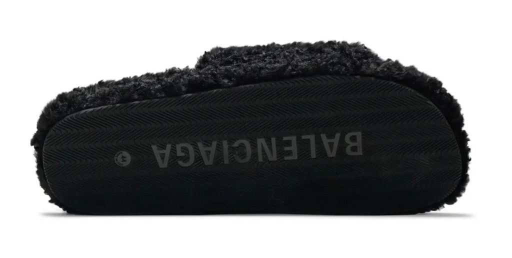 Balenciaga Furry Slides - back view - District 97 Clothing streetwear