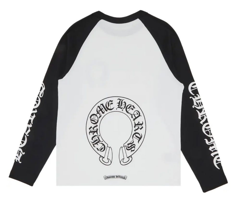 Chrome Hearts Long-Sleeve Horseshoe Baseball Tee - side view - District 97 Clothing streetwear